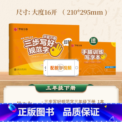 三年级下册 [正版] 三步写好规范字 一年级二年级字帖三年级上册小学生语文同步练字贴四五六年级儿童描红控笔正姿横式字帖练