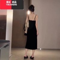 YIBUSHENG装一整套装吊带连衣裙子女2024新款收腰气质高级感御姐包臀长裙