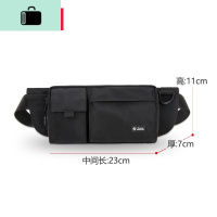 多功能腰包男ins潮流休闲斜挎包单肩包背包手机包小型轻便胸包NEW LAKE 炫酷黑男士单肩包