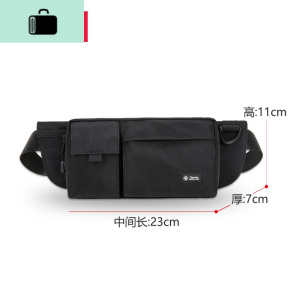 多功能腰包男ins潮流休闲斜挎包单肩包背包手机包小型轻便胸包NEW LAKE 炫酷黑男士单肩包 炫酷黑