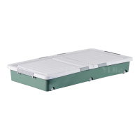 翌嘉YJ4120529 床底收纳箱带轮扁平整理箱抽屉式床下储物箱 绿色 1000*500*135