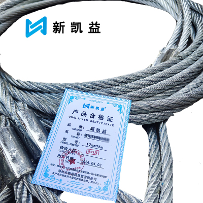 新凯益 镀锌压制钢丝套绳 12mm*6m 根
