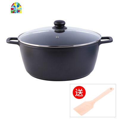 专用熬阿胶糕锅复底商用不粘锅火锅汤锅炖锅电磁炉 FENGHOU 30cm(带黑木铲)