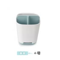 洗漱用品收纳盒梳子筒桶家用免打孔摆台式电动牙刷牙膏具座置物架 三维工匠 北欧蓝大号牙刷架