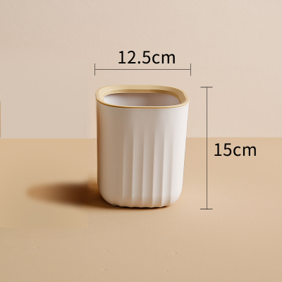 敬平新款桌面垃圾桶中式家用可爱小桶迷你客餐桌台上收纳桶精致轻奢风