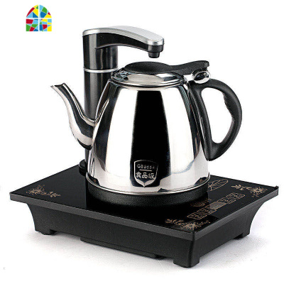 全自动上水壶电热烧水壶家用电磁炉器抽水式功夫茶保温套装泡茶具 FENGHOU 典雅黑色半自动保温款