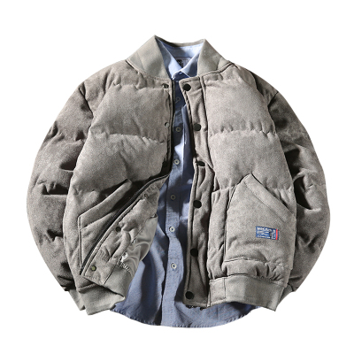 NEWLAKE「桃皮绒」冬季潮流男士麂皮棉衣外套青少年休闲宽松保暖面包服棉衣