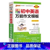 英语作文模板 初中通用 [正版]2024图解速记初中英语基础知识手册RJ人教版单词词汇语法短语句型范文知识点大全七八九年