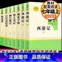 [人教版]七上阅读全7册 [正版]朝花夕拾鲁迅原著+西游记无删减版七年级上册必读课外书人民教育出版社阅读白洋淀纪事湘行散