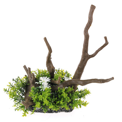 鱼缸水族箱仿真沉木水水族造景套餐装饰塑料高款大水绿