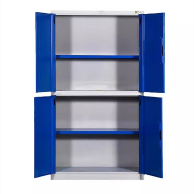 迅迈 蓝白双节加厚版 重型多功能工具柜车间双开门钢制柜工具五金收纳整理储物柜