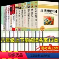 [配套人教版]八年级上下册必读正版12册 [正版]红星照耀中国和昆虫记原著必读完整版红岩八年级上册的课外书七年级下册阅读