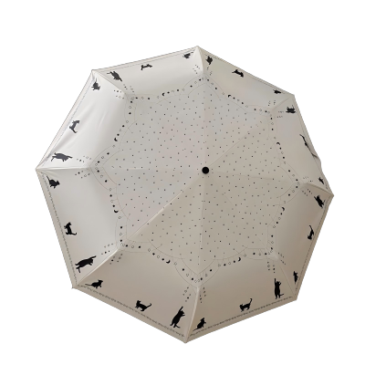 至桓牌 ins星空猫咪雨伞太阳伞晴雨两用黑胶防晒防紫外线遮阳伞学生女 把