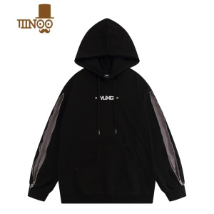 YANXU潮牌卫衣男外套连帽宽松套头潮流拼色休闲美式情侣帽衫女
