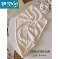 敬平可爱干发帽吸水速干女浴帽洗头帽子2021新款包头巾擦头发毛巾 菠萝纹干发帽*米白色