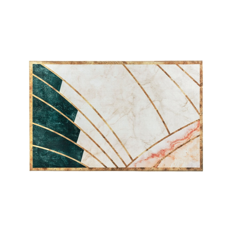 家柏饰(corated)轻奢现代客厅地毯时尚绿金色茶几沙发椅垫简约卧室