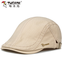 啄木鸟春秋水洗帽子棉布软顶防晒鸭舌帽女户外贝雷帽男透气遮阳帽