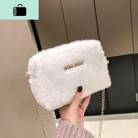 上新小包包女2020新款韩版百搭毛毛链条包可爱冬季少女毛绒斜挎包NEW LAKE女斜挎包