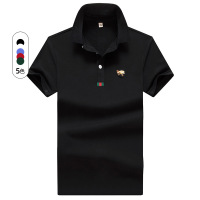 男装夏季新款男士短袖T恤刺绣百搭商务翻领休闲polo衫青年男夏装