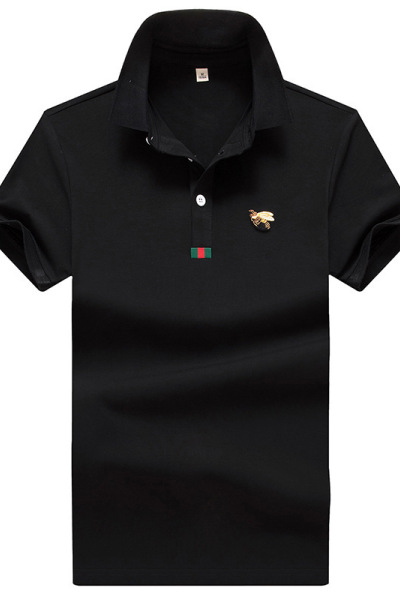 男装夏季新款男士短袖T恤刺绣百搭商务翻领休闲polo衫青年男夏装