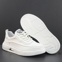 欧洲站男鞋真皮潮流百搭小白鞋厚底轻便运动休闲鞋头层牛皮板鞋男