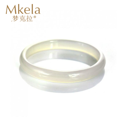 梦克拉Mkela 白玛瑙手镯 贵妃 玉髓手镯 手镯 玛瑙 女士