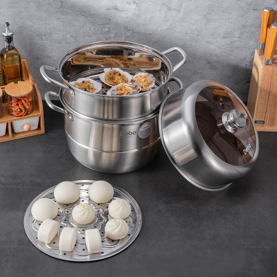 Debo德铂 盖兹卡双层汤锅汤蒸锅 DEP-697 不锈钢304/个