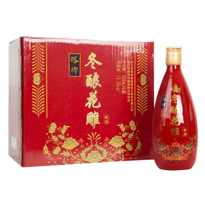 塔牌冬酿花雕13.5度500ml*6瓶箱装半干型手工酿造黄酒