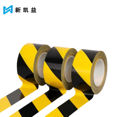 新凯益 警示胶带地板黑黄色PVC标识胶带 宽20mm 卷