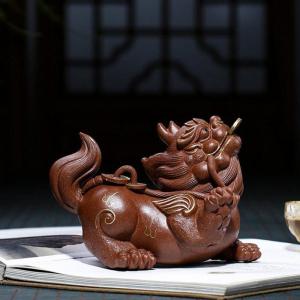 美帮汇精品紫砂貔貅茶宠塑全手工原矿泥料茶具配件收藏可养茶席摆件