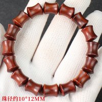上岸檀木手串文玩红木佛珠竹节男女情侣学生手饰品节节高升的手链送女朋友老婆情人节七夕生日礼物