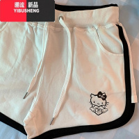 YIBUSHENG日系休闲运动短裤女2024季新款可爱女装居家外穿高腰显瘦阔腿裤