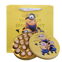 费列罗巧克力费列罗榛果威化巧克力铁盒装礼盒装18颗礼盒装小黄人卡通伴手礼