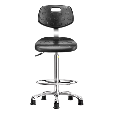 臻远ZY-7954防静电椅子车间流水线升降椅子 60-80CM加高铝合金脚脚杯款