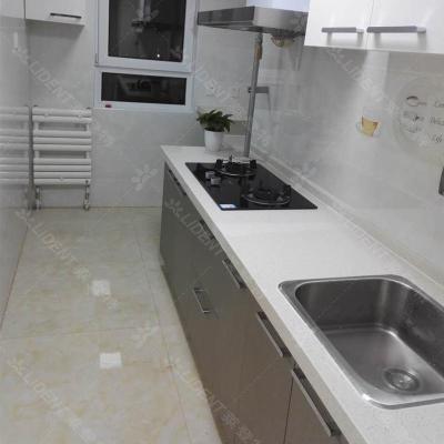  昆明简约整体橱柜闪电客定做双饰面板厨房石英石台面定制飞林板 飞林林柱系列吊柜