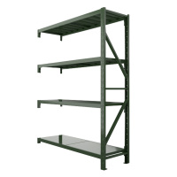 阿拉贡消防铁锹镐农具摆放架安保装备器材存放架绿色货架1.5米货架中型-副架