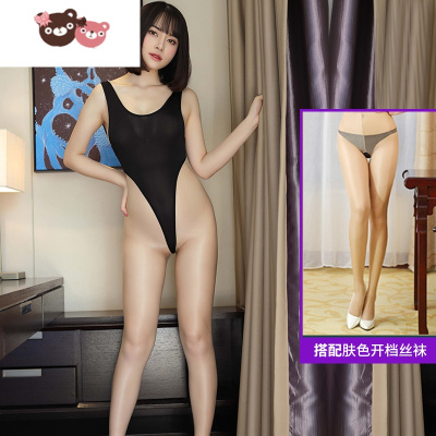 绿彩虹光情趣内衣维密性感骚睡衣激情套装免脱连体衣透明制服诱惑挑逗小胸