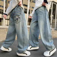 男童春装裤子2026新款中大童春秋款男孩春季儿童运动牛仔长裤