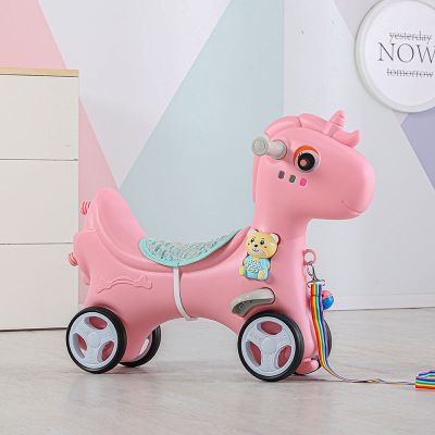 儿童摇摇马木马1-3周岁宝宝玩具生日礼物摇椅马两用摇摇车滑行车 莎丞