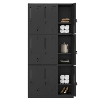 凌迪星黑色9门更衣柜900*400*1850mm台