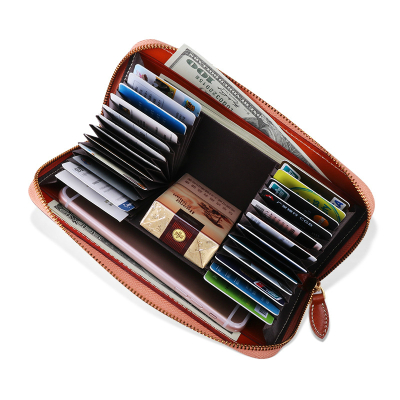 皮复古长款钱包休闲时尚多卡位男士钱包真皮男包妮梦诗