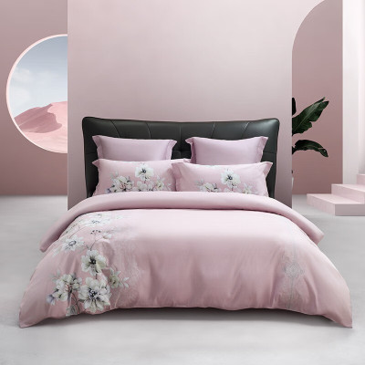 水星家纺 全棉-磨毛四件套DH邂逅挚恋-S04(抗菌防螨)200×230cm/gd/套