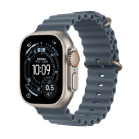 MEWJ4CH/B Apple Watch Ultra3 蜂窝 49毫米原色钛金属表壳 铁锚蓝色海洋表带