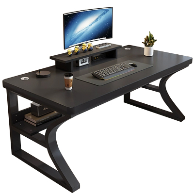 中豫鑫泽ZYXZ5040240 实木电脑桌台式书桌卧室家用办公桌 1.6米黑色