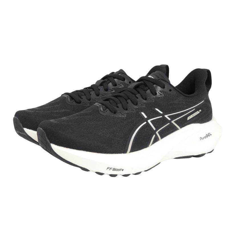 亚瑟士(ASICS)专业缓震跑步鞋男女通穿运动鞋男减震透气跑鞋黑白