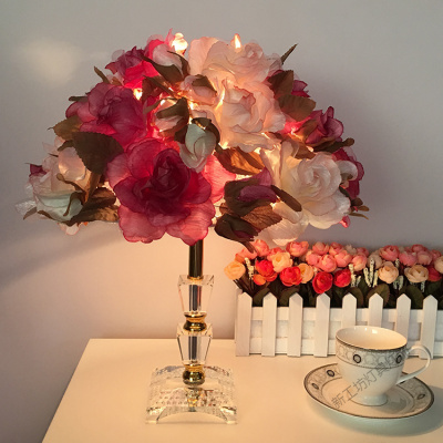 苏宁放心购 水晶台灯结婚ins风创意婚庆公主婚房长明灯温馨卧室床头灯