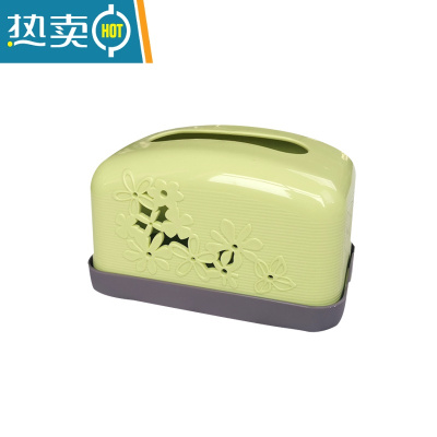 敬平泰禾小清新纸巾盒卫生间厕所圆形卷纸筒侧拉卷纸盒家用抽纸收纳盒 5816马卡龙绿色