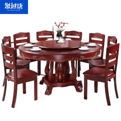 聚越唐(JUYUETANG)餐桌 一桌十椅 1500*1500*750mm