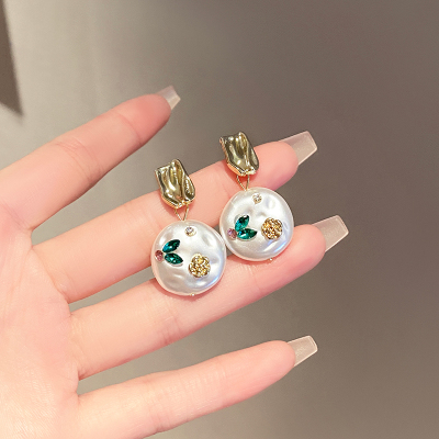 莫奈花园巴洛克珍珠耳钉女小众设计感独特气质耳环高级感轻奢耳饰送女朋友老婆情人节七夕生日礼物