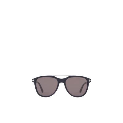 汤姆福特(Tom Ford)醋酸纤维徽标太阳镜男款时尚百搭配镜腿金属T 灰色